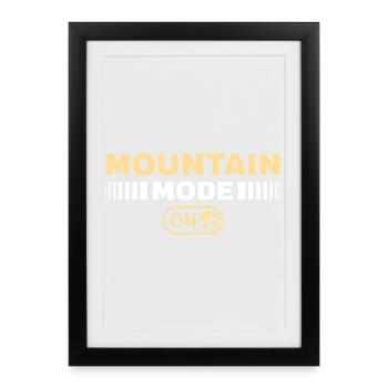 Mode montagne sur Randonnée Montagne Alpinisme - Affiche encadrée (27 × 37 cm) - noir - Devant