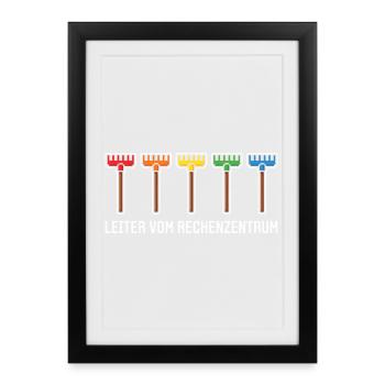 IT-Bereich Informatiker Programmierer IT-Spruch - Gerahmtes Poster (27 × 37 cm) - Schwarz - Vorne