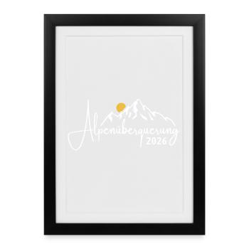 Traversée des Alpes 2026 - Randonnée - Affiche encadrée (27 × 37 cm) - noir - Devant