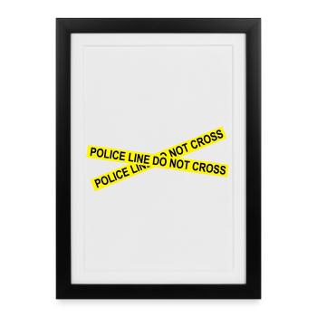 6061912 121806760 policeline - Affiche encadrée (27 × 37 cm) - noir - Devant