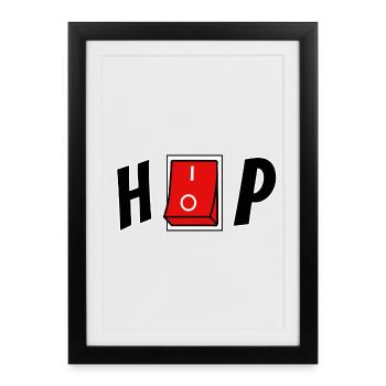 hip hop - Framed poster (27 × 37 cm) - black - Front