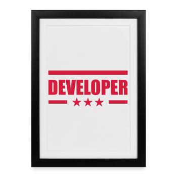 Developer - Framed poster (27 × 37 cm) - black - Front
