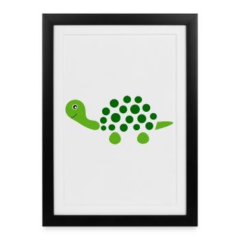 Turtle Turtles - Framed poster (27 × 37 cm) - black - Front