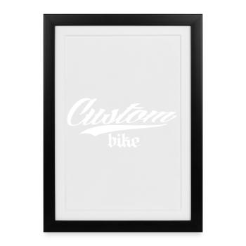 custom bike biker tour rock bobber tuner tuning - Framed poster (27 × 37 cm) - black - Front