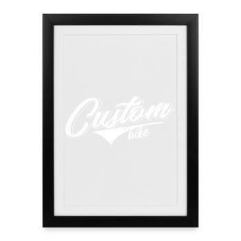 custom bike biker tour rock bobber tuner tuning - Framed poster (27 × 37 cm) - black - Front