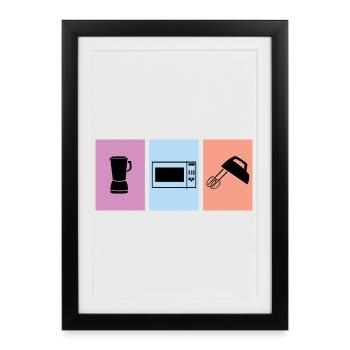 Cuire - Affiche encadrée (27 × 37 cm) - noir - Devant