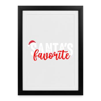 Santa's Favorite - Framed poster (27 × 37 cm) - black - Front