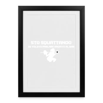 Squat Girl - Framed poster (27 × 37 cm) - black - Front