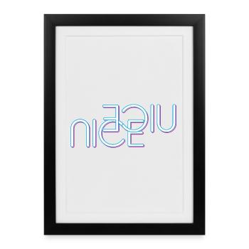 Nice lettering - Framed poster (27 × 37 cm) - black - Front