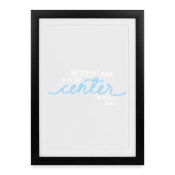 L’endroit le plus sûr (sombre) - Affiche encadrée (27 × 37 cm) - noir - Devant