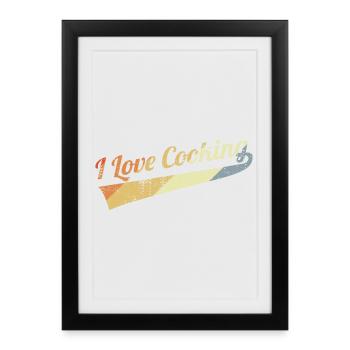 Amoureux de la cuisine - Affiche encadrée (27 × 37 cm) - noir - Devant