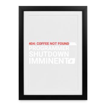 Programmers generate code from coffee - Framed poster (27 × 37 cm) - black - Front