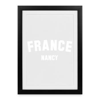 NANCY France Frankreich - Affiche encadrée (27 × 37 cm) - noir - Devant