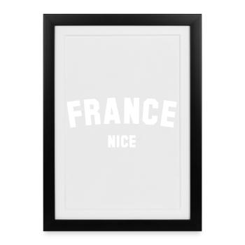 NICE Nizza France Frankreich - Affiche encadrée (27 × 37 cm) - noir - Devant
