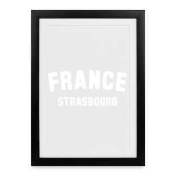 STRASBOURG France - Framed poster (27 × 37 cm) - black - Front