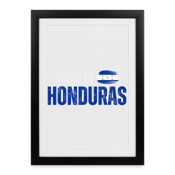 Fabriqué au Honduras, fierté hondurienne - Affiche encadrée (27 × 37 cm) - noir - Devant