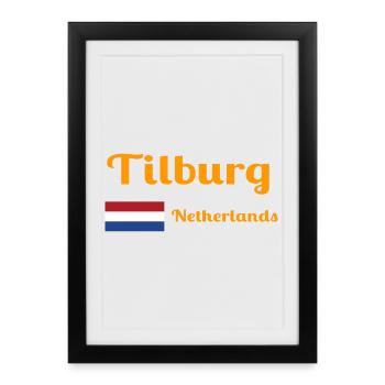 Tilburg, Netherlands- Stylish prints - Framed poster (27 × 37 cm) - black - Front