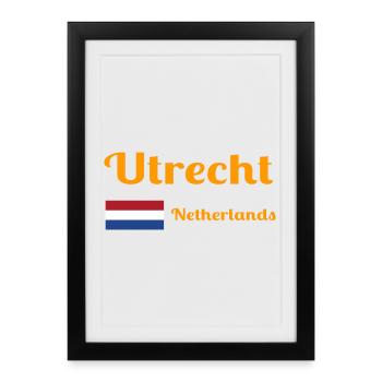 Utrecht, Netherlands- Stylish prints - Framed poster (27 × 37 cm) - black - Front
