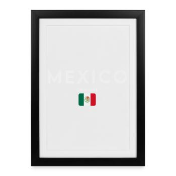 Flag of Mexico, Mexican pride - Framed poster (27 × 37 cm) - black - Front