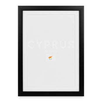 Cyprus flag, Cypriot pride - Framed poster (27 × 37 cm) - black - Front