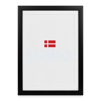 Danish pride, proud Dane - Framed poster (27 × 37 cm) - black - Front