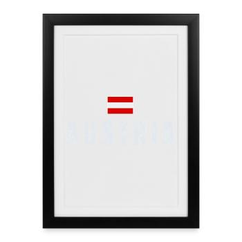 Flag of Austria, Austrian patriot - Framed poster (27 × 37 cm) - black - Front
