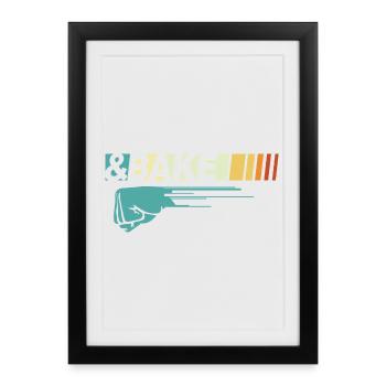 Funny Couple Shake N Bake - Car Racing Lover Gift - Framed poster (27 × 37 cm) - black - Front