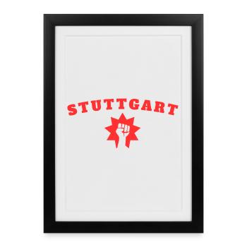 Stuttgart - Framed poster (27 × 37 cm) - black - Front
