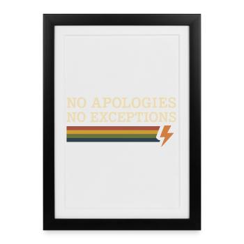 Groovy Pride Retro Égalité Queer Histoire - Affiche encadrée (27 × 37 cm) - noir - Devant