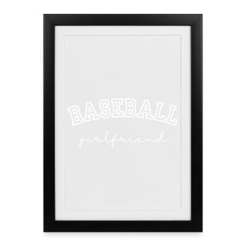 Petite amie de baseball - Affiche encadrée (27 × 37 cm) - noir - Devant