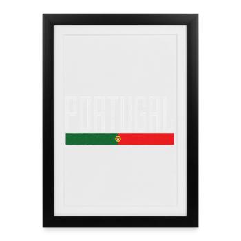 Portugal Flag Typography - Framed poster (27 × 37 cm) - black - Front