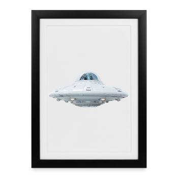 OVNI - Affiche encadrée (27 × 37 cm) - noir - Devant