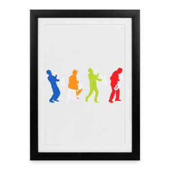 Retro Saxophone Player Saxophonist - Framed poster (27 × 37 cm) - black - Front