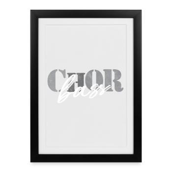 Basse de chœur - Affiche encadrée (27 × 37 cm) - noir - Devant