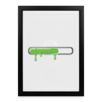 Slime, barre de progression 67 - Affiche encadrée (27 × 37 cm) - noir - Devant
