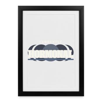 Périménopause Humour Périménopause - Affiche encadrée (27 × 37 cm) - noir - Devant