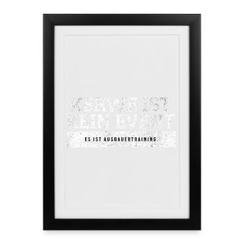 SARCASM - Kerwe is endurance training. - Framed poster (27 × 37 cm) - black - Front