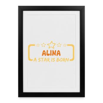 Gift for Alina - Framed poster (27 × 37 cm) - black - Front