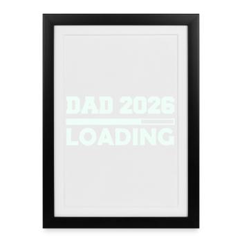 Invitations Papa 2026 - Affiche encadrée (27 × 37 cm) - noir - Devant