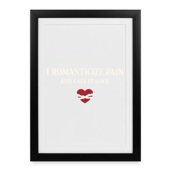 Vampiric Romantic Romance Goth Dark - Framed poster (27 × 37 cm) - black - Front