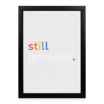 Still Growing Pride Rainbow Minimalist - Framed poster (27 × 37 cm) - black - Front