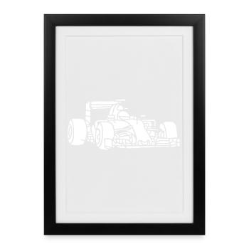 Formula Cars Racing Gifts Driver Team Kids Him - Framed poster (27 × 37 cm) - black - Front