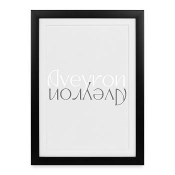 Aveyron T-Shirt Humour Gift - Framed poster (27 × 37 cm) - black - Front