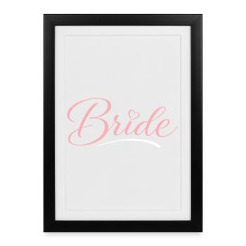 Mariée - Affiche encadrée (27 × 37 cm) - noir - Devant