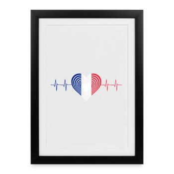France France Football - Soccer - Framed poster (27 × 37 cm) - black - Front