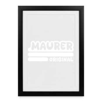 Maçon - Affiche encadrée (27 × 37 cm) - noir - Devant