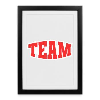 Team - Framed poster (27 × 37 cm) - black - Front