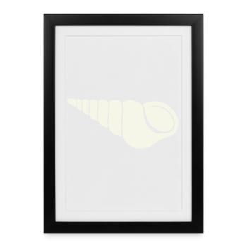 Croquis côtier en spirale - Affiche encadrée (27 × 37 cm) - noir - Devant