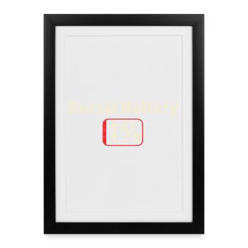 Social Battery 1% Funny Introvert Gift - Framed poster (27 × 37 cm) - black - Front