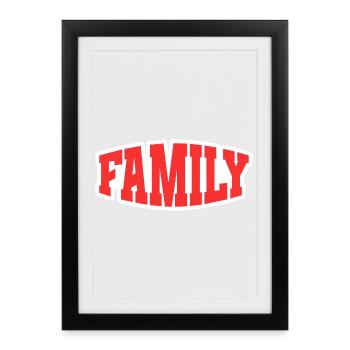 Famille - Affiche encadrée (27 × 37 cm) - noir - Devant